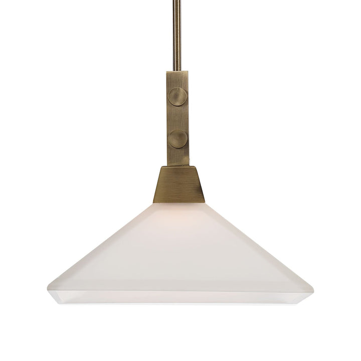 BROOKDALE AGED BRASS 1 LT PENDANT