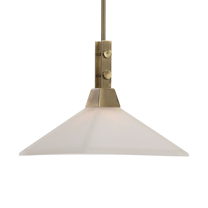 BROOKDALE AGED BRASS 1 LT PENDANT