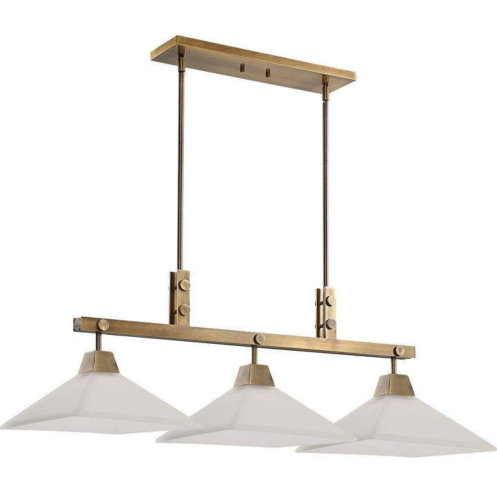 BROOKDALE AGED BRASS LINEAR CHANDELIER