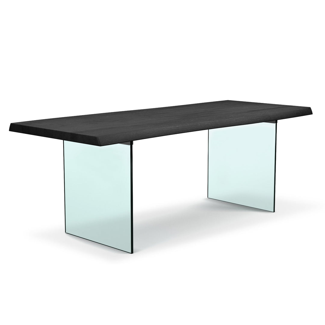 BROOKS LIVE EDGE DINING TABLE: EBONIZED