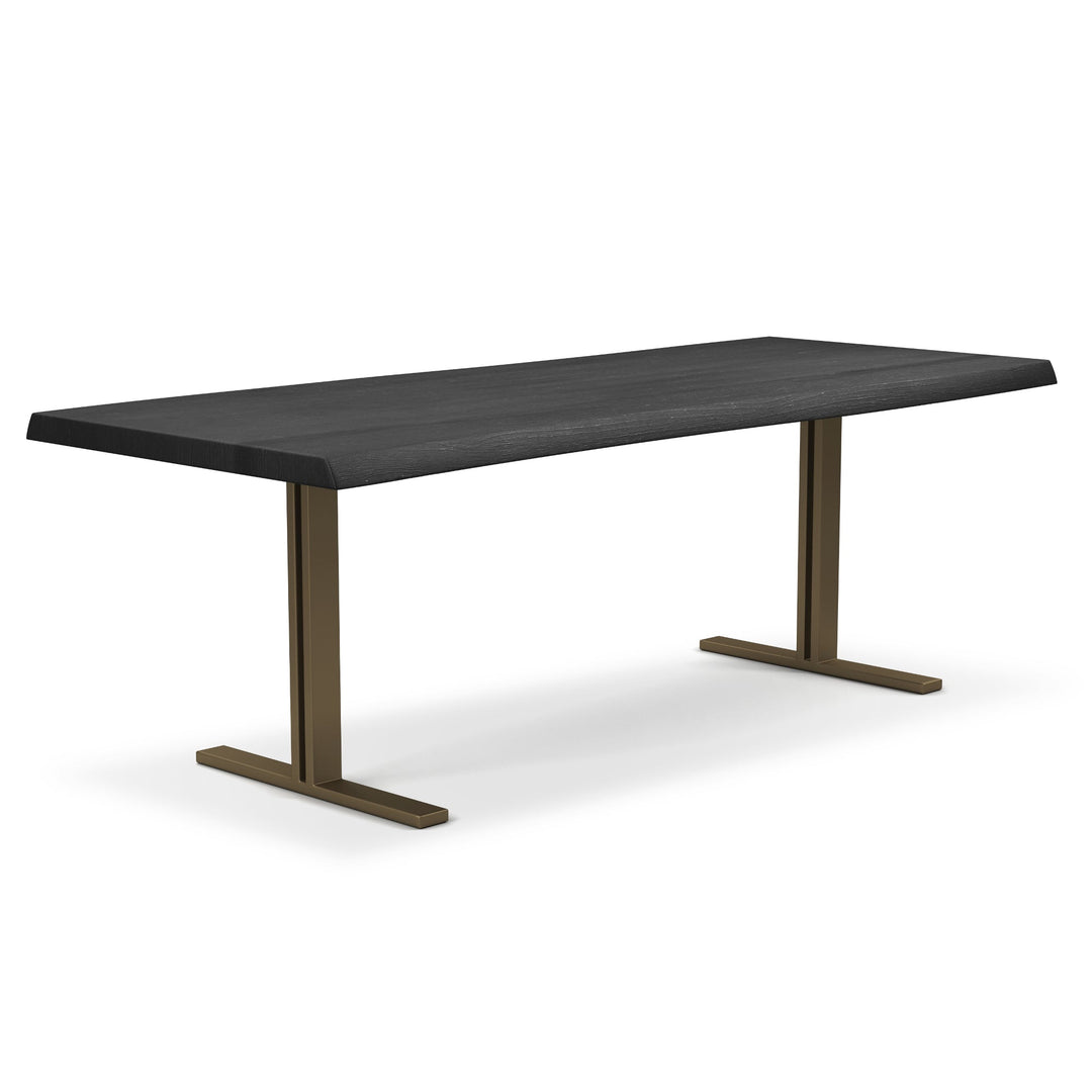 BROOKS LIVE EDGE DINING TABLE: EBONIZED