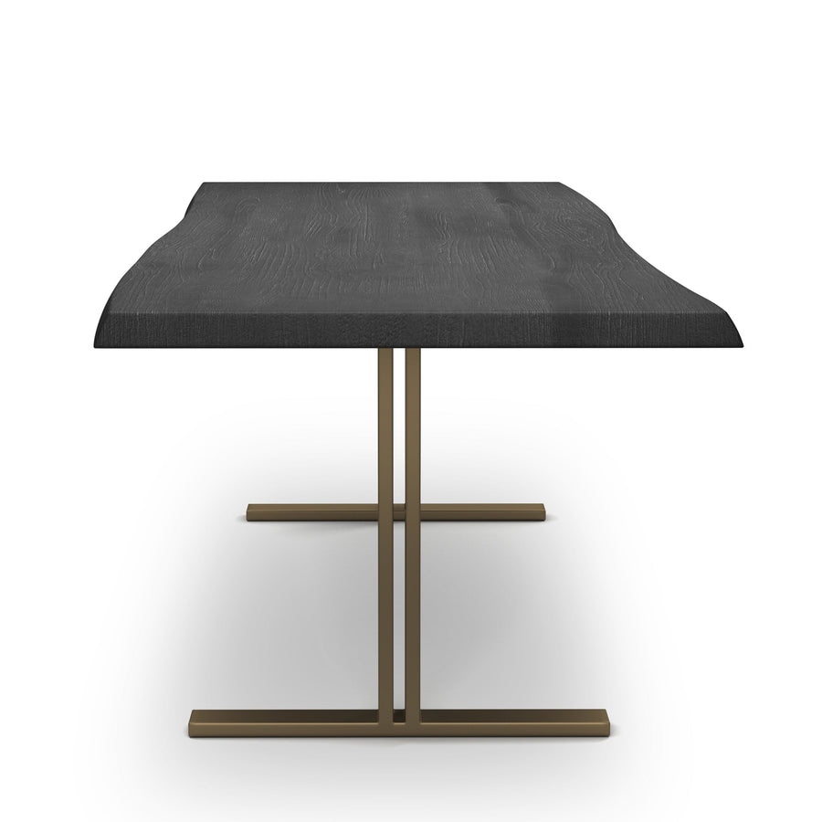 BROOKS LIVE EDGE DINING TABLE: EBONIZED