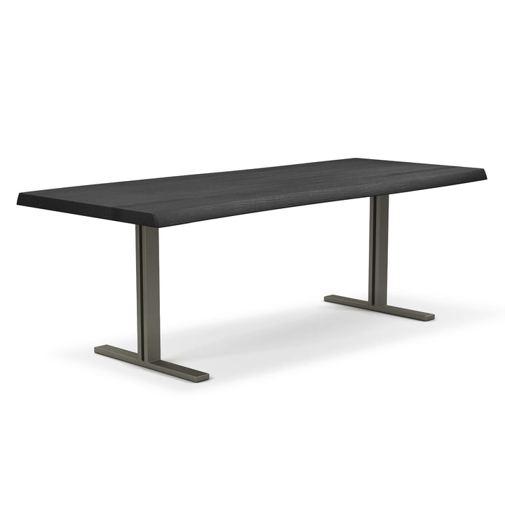 BROOKS LIVE EDGE DINING TABLE: EBONIZED