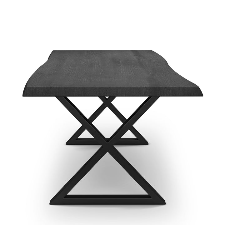 BROOKS LIVE EDGE DINING TABLE: EBONIZED