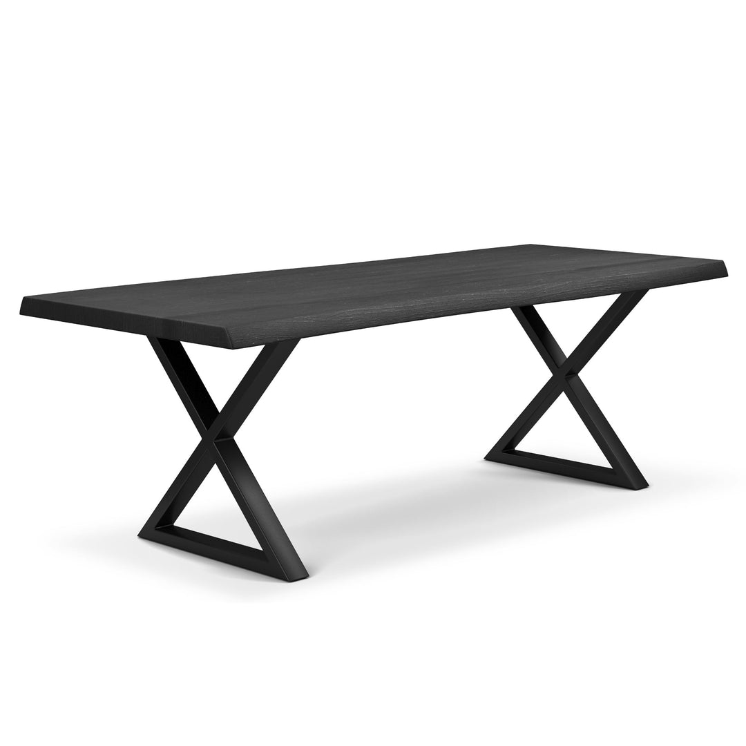 BROOKS LIVE EDGE DINING TABLE: EBONIZED