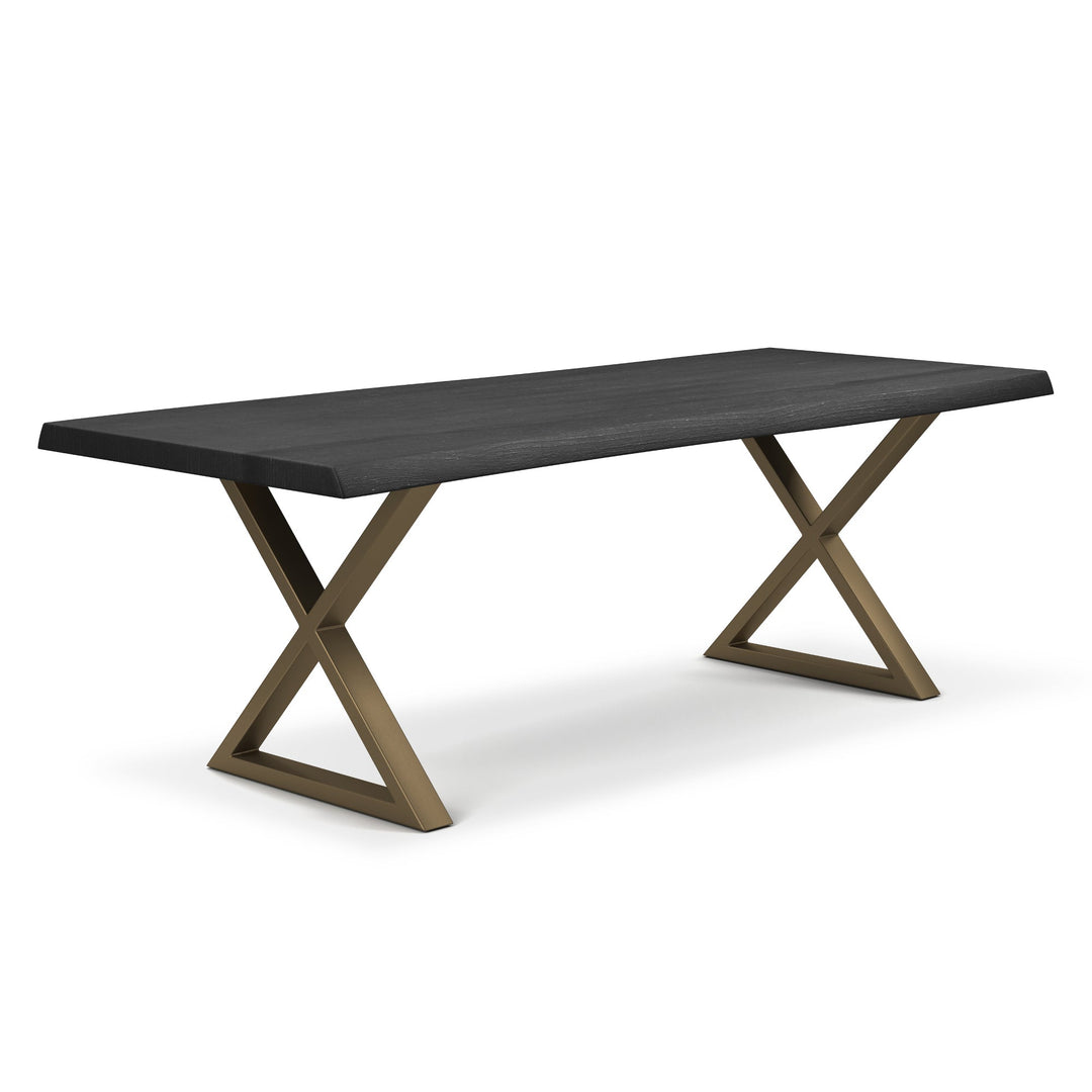 BROOKS LIVE EDGE DINING TABLE: EBONIZED