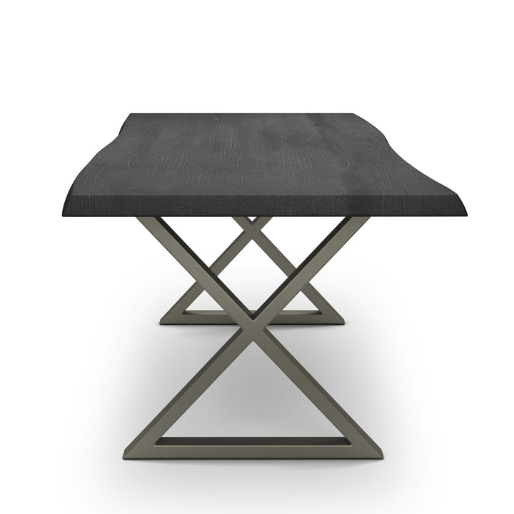 BROOKS LIVE EDGE DINING TABLE: EBONIZED