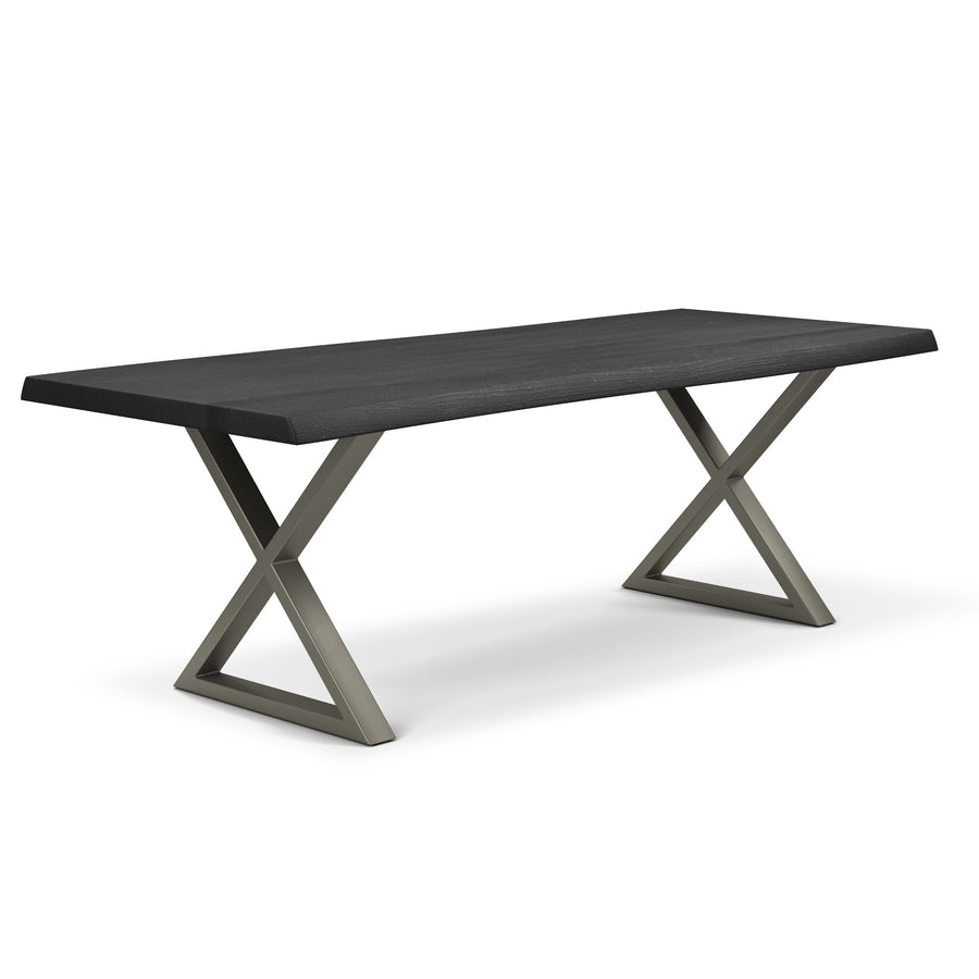 BROOKS LIVE EDGE DINING TABLE: EBONIZED