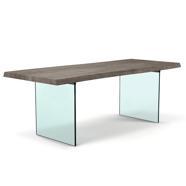 BROOKS LIVE EDGE DINING TABLE: SANDBLASTED GREY