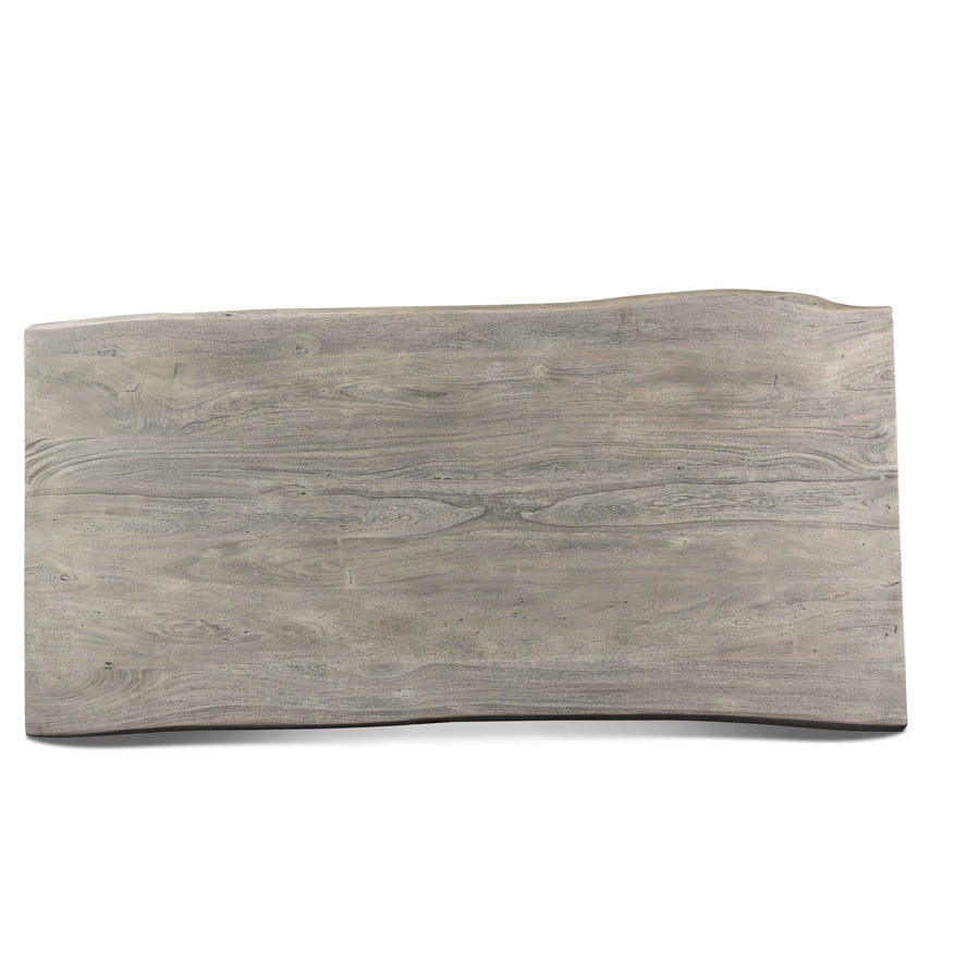 BROOKS LIVE EDGE DINING TABLE: SANDBLASTED GREY