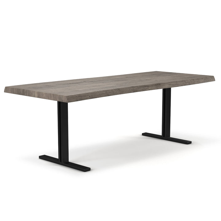 BROOKS LIVE EDGE DINING TABLE: SANDBLASTED GREY