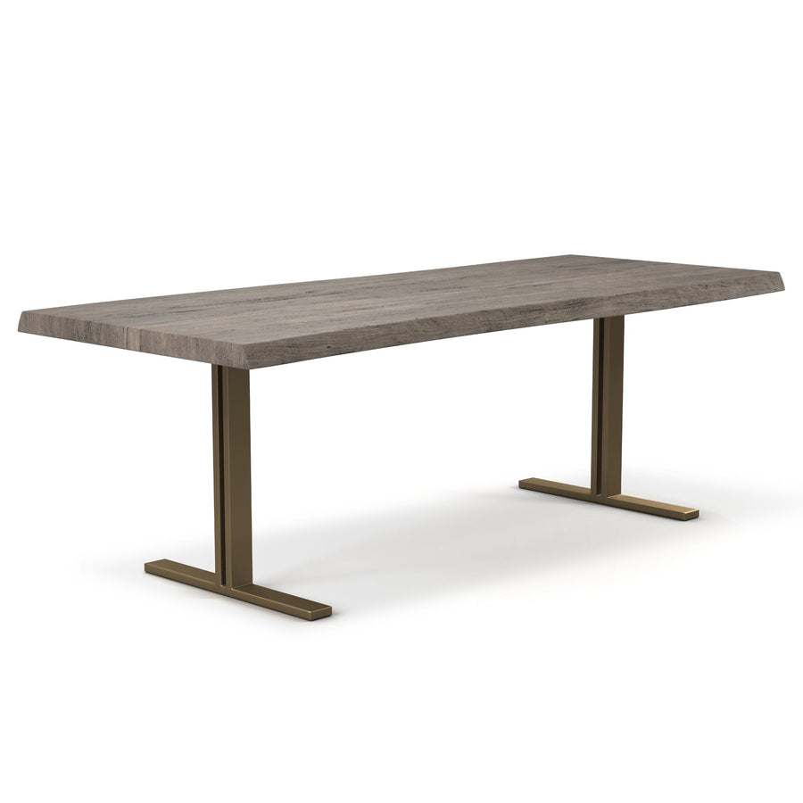 BROOKS LIVE EDGE DINING TABLE: SANDBLASTED GREY