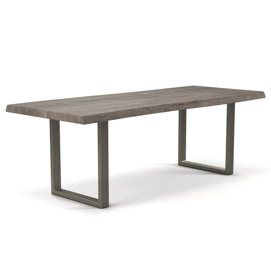 BROOKS LIVE EDGE DINING TABLE: SANDBLASTED GREY