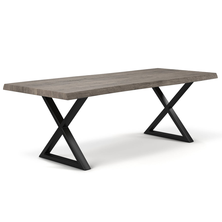 BROOKS LIVE EDGE DINING TABLE: SANDBLASTED GREY