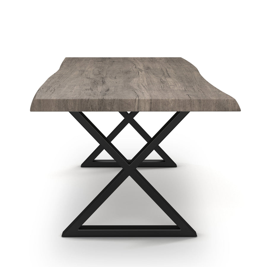 BROOKS LIVE EDGE DINING TABLE: SANDBLASTED GREY