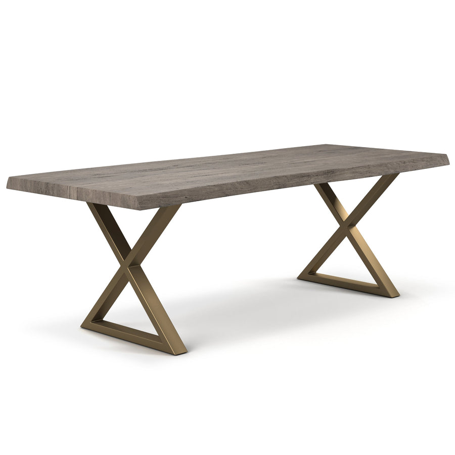 BROOKS LIVE EDGE DINING TABLE: SANDBLASTED GREY