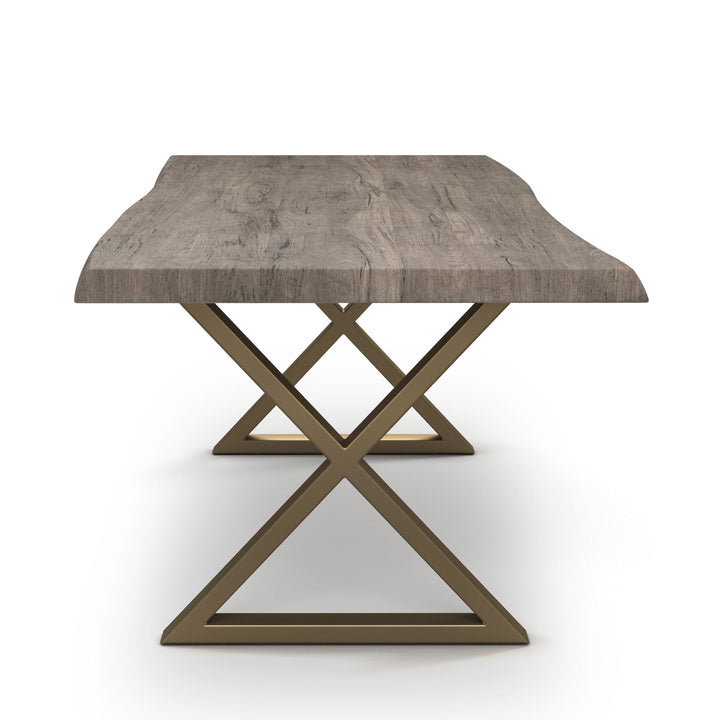 BROOKS LIVE EDGE DINING TABLE: SANDBLASTED GREY