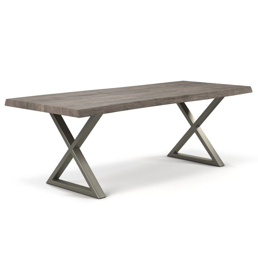 BROOKS LIVE EDGE DINING TABLE: SANDBLASTED GREY