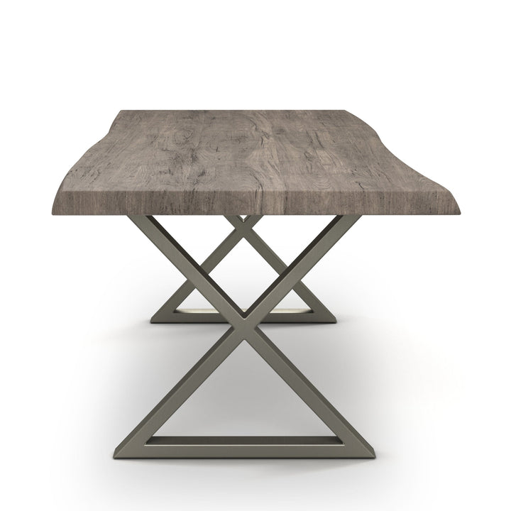 BROOKS LIVE EDGE DINING TABLE: SANDBLASTED GREY