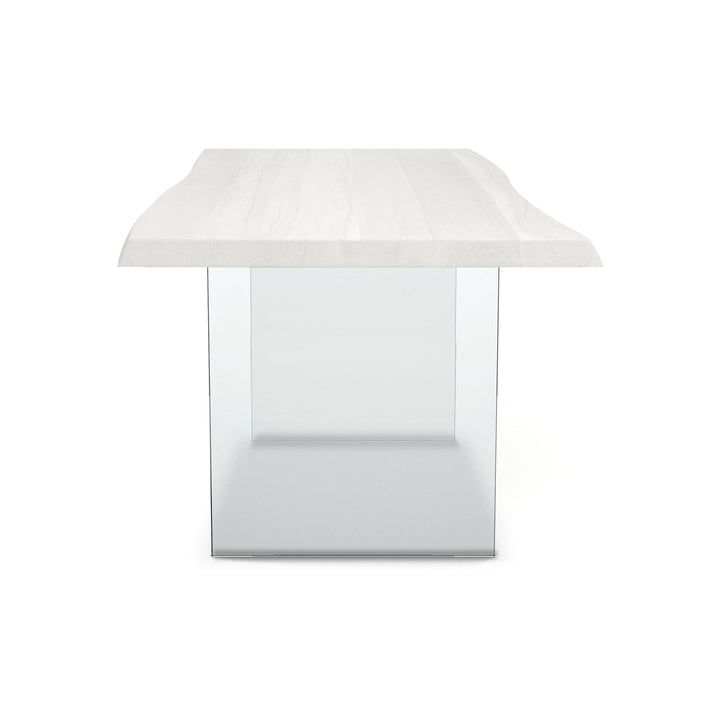 BROOKS LIVE EDGE DINING TABLE: WHITE WASH