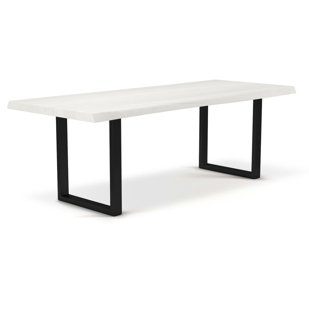 BROOKS LIVE EDGE DINING TABLE: WHITE WASH