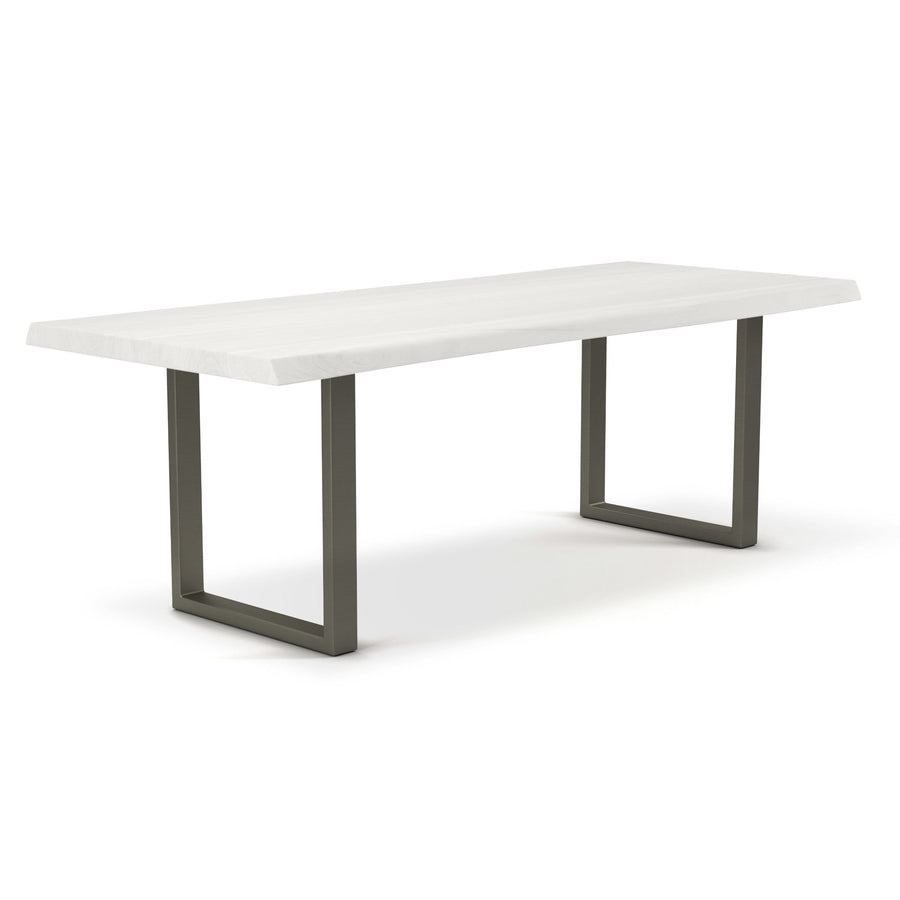 BROOKS LIVE EDGE DINING TABLE: WHITE WASH