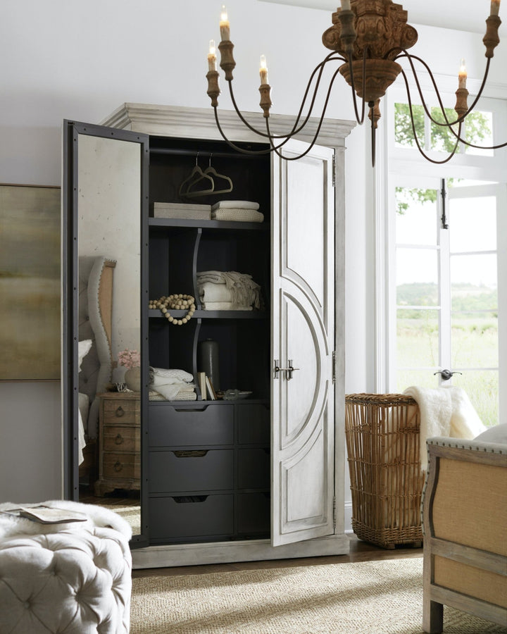 BRUSSELS ANTIQUE WHITEWASH WARDROBE