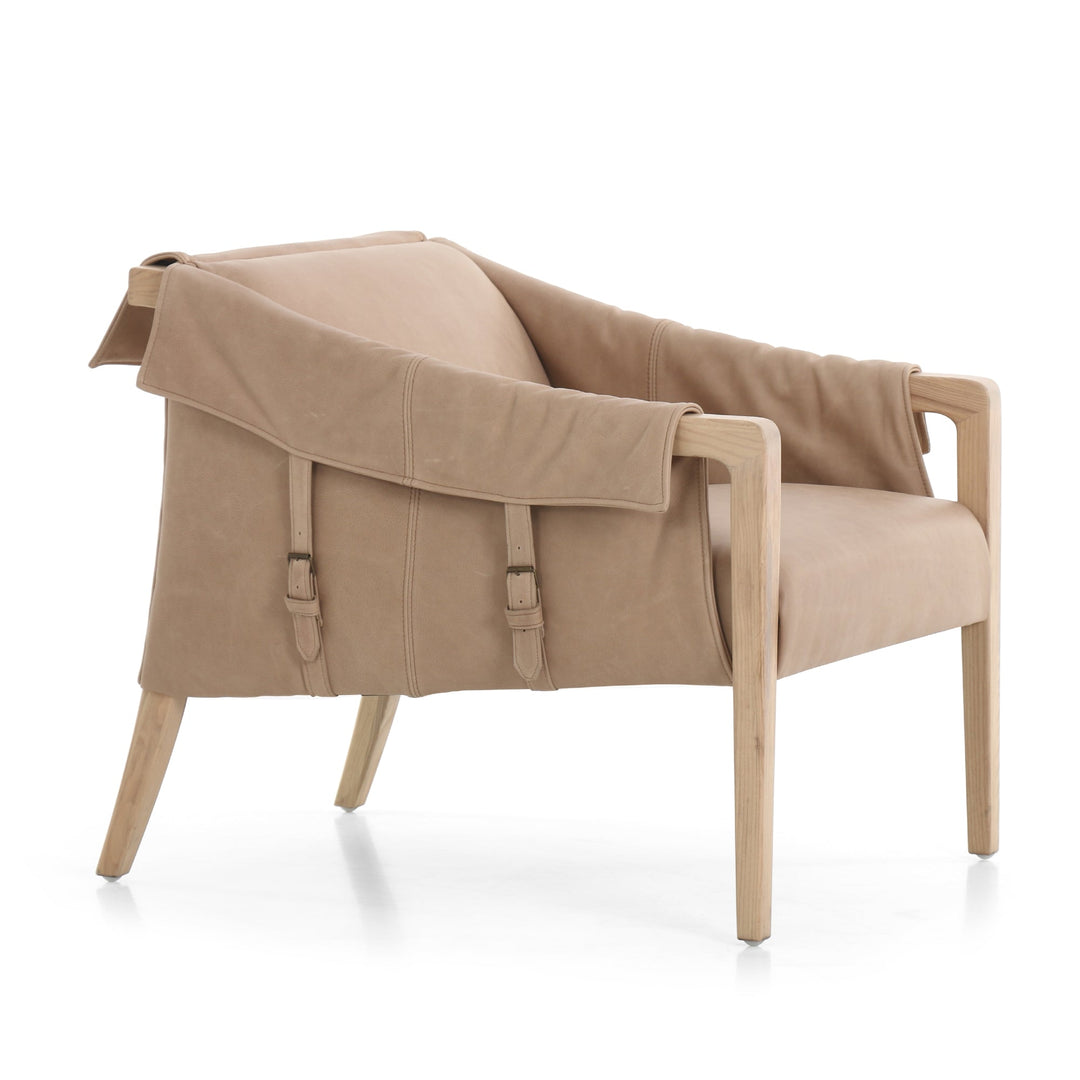 BUCKLE STRAPPED CHAIR: PALERMO NUDE