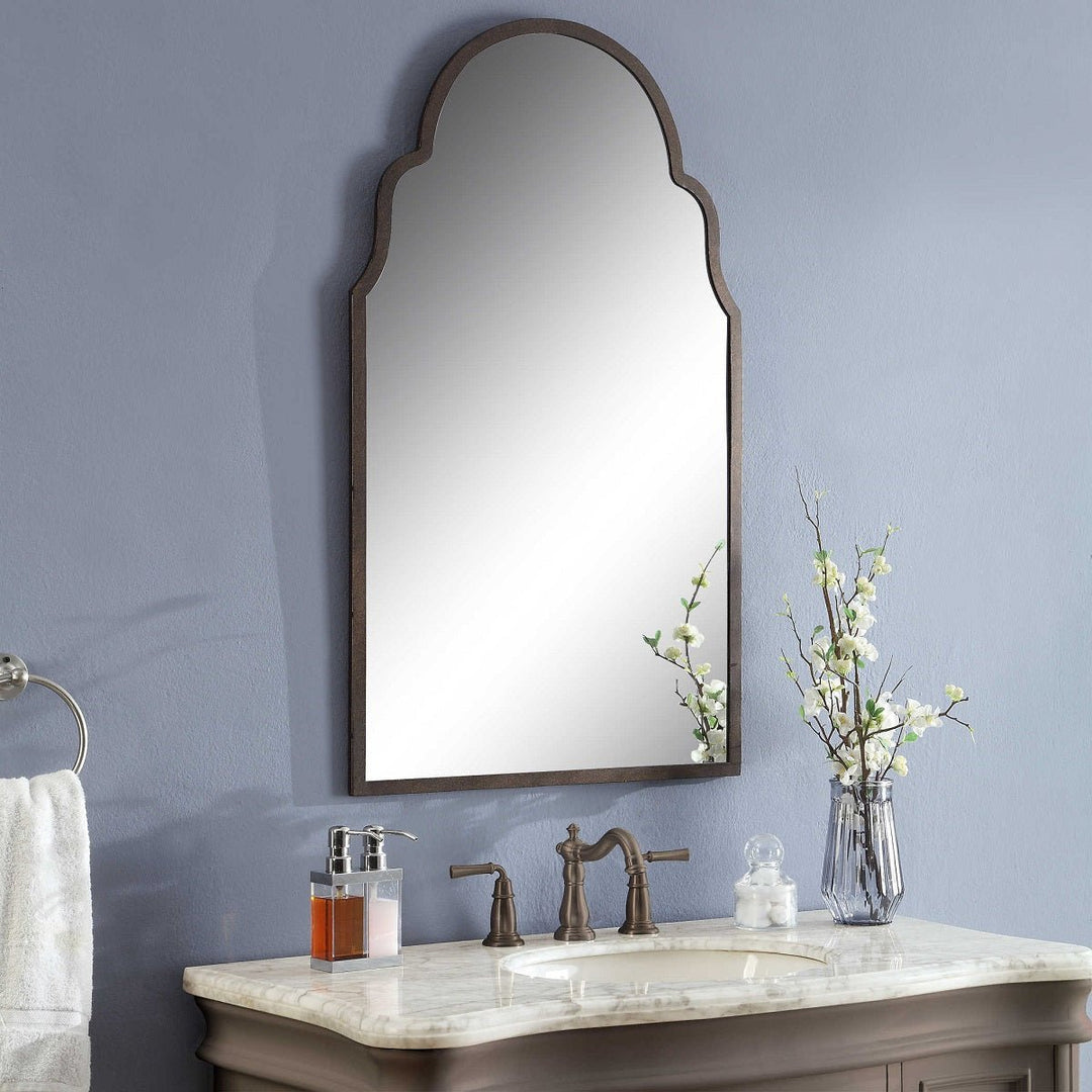 BURNISHED ARCH MIRROR