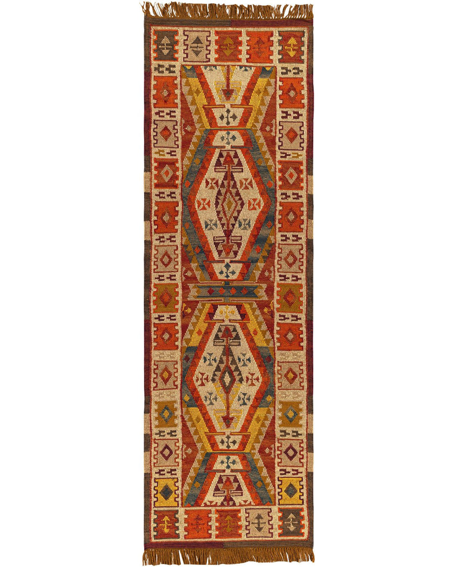 BURSA INDOOR - OUTDOOR RUG: BURNT ORANGE MULTI
