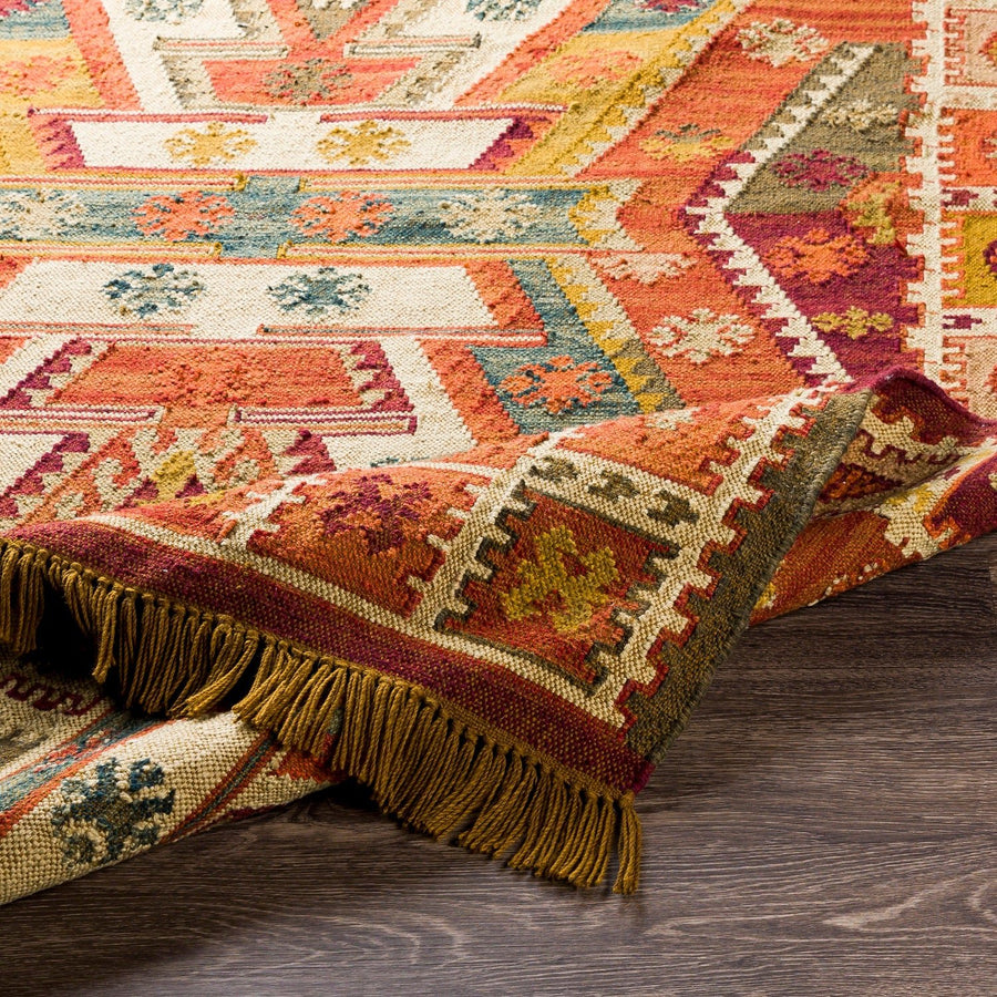 BURSA INDOOR - OUTDOOR RUG: BURNT ORANGE MULTI