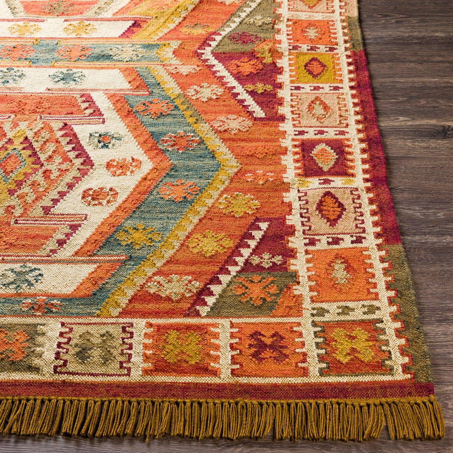 BURSA INDOOR - OUTDOOR RUG: BURNT ORANGE MULTI
