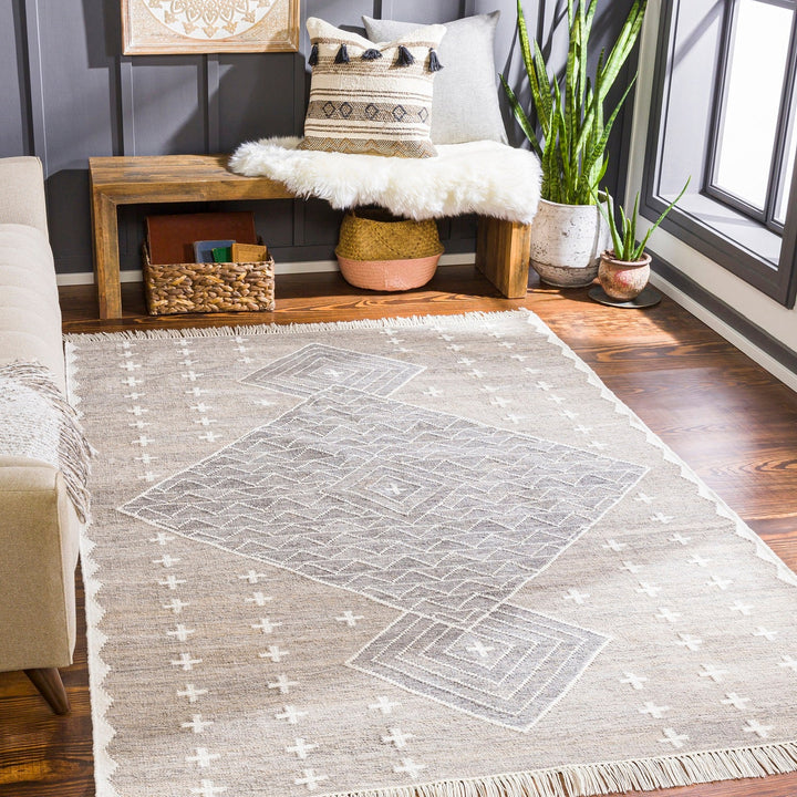 BURSA INDOOR - OUTDOOR RUG: TAUPE, CHARCOAL