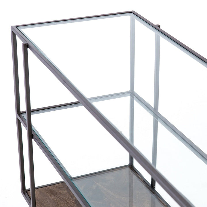 BYRON MEDIA CONSOLE DISPLAY SHELF