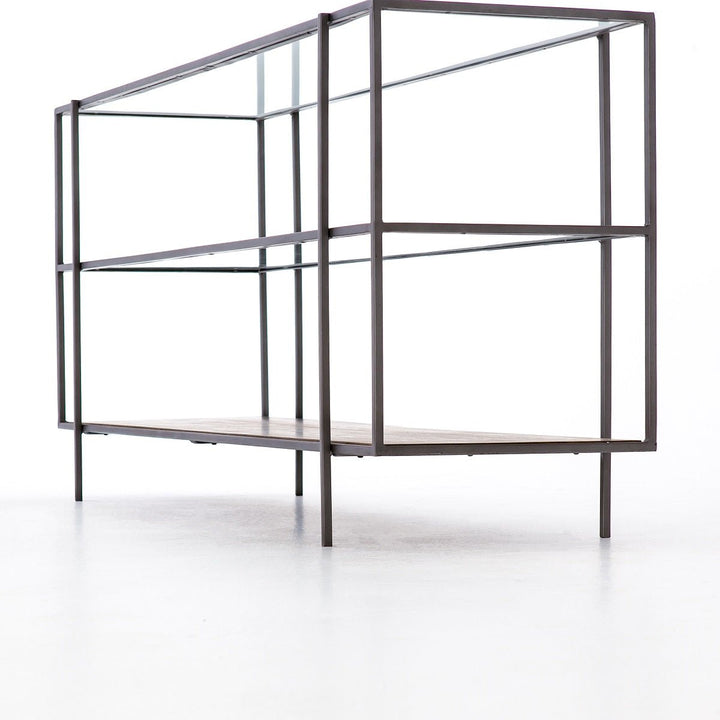 BYRON MEDIA CONSOLE DISPLAY SHELF