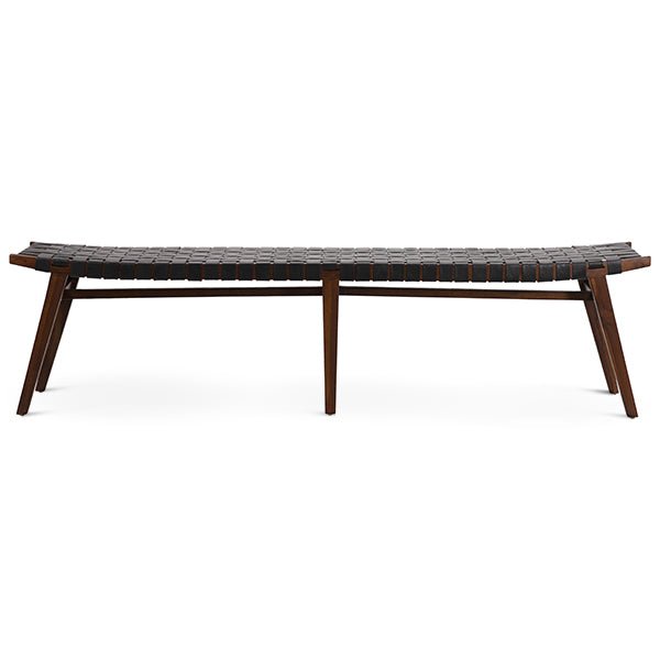 CAMILA BENCH: BLACK + DARK TEAK