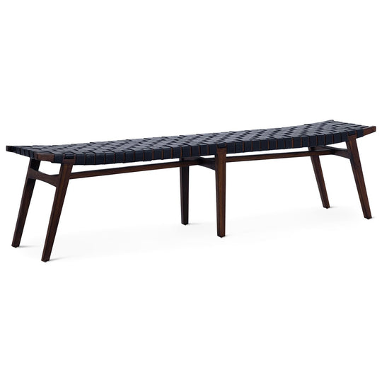 CAMILA BENCH: BLACK + DARK TEAK