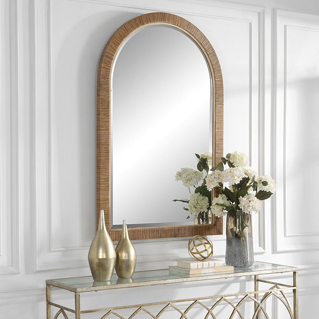 CAPE NATURAL RATTAN ARCHED MIRROR