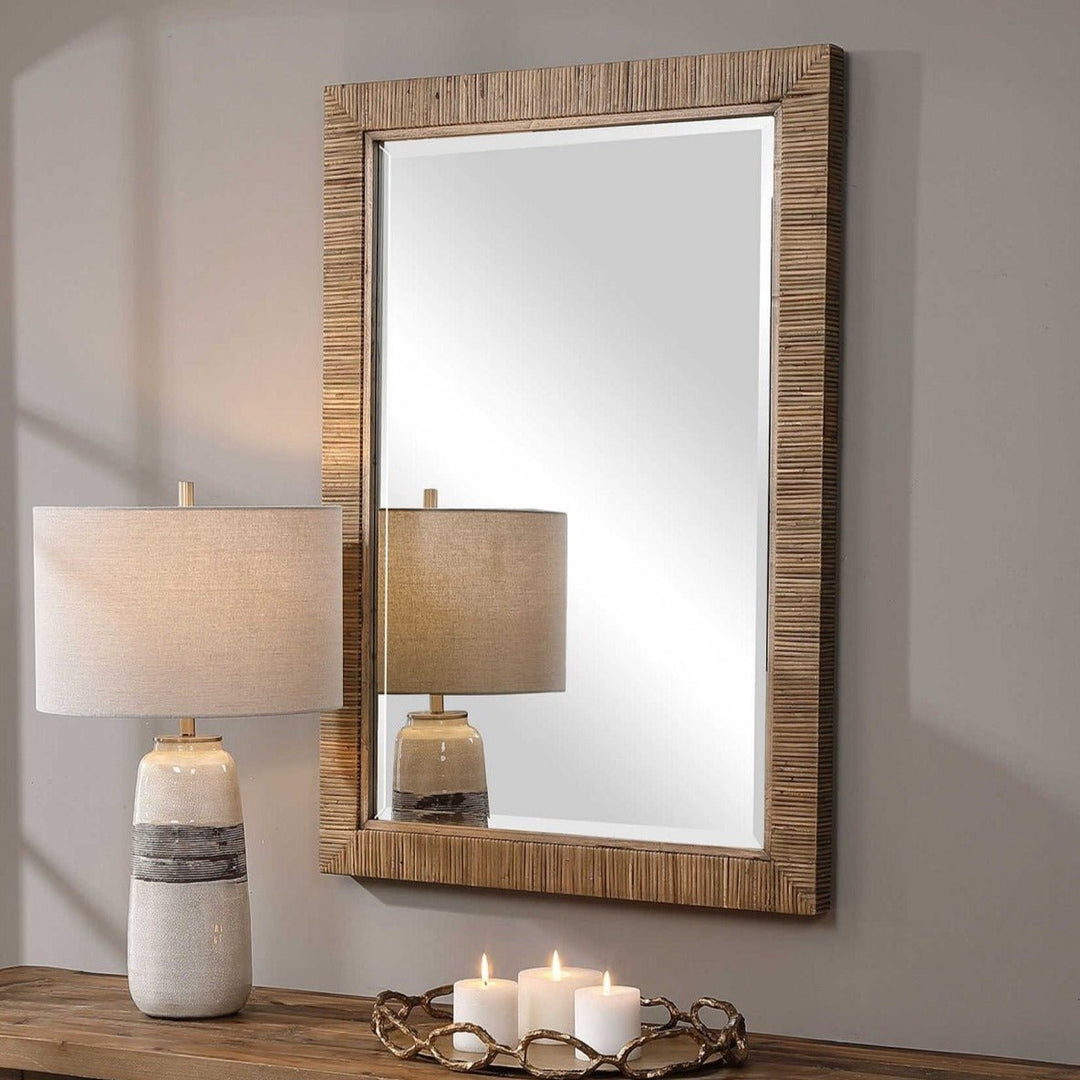 CAPE RATTAN WRAPPED MIRROR