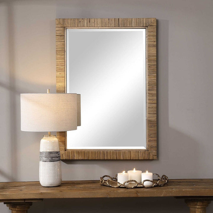 CAPE RATTAN WRAPPED MIRROR