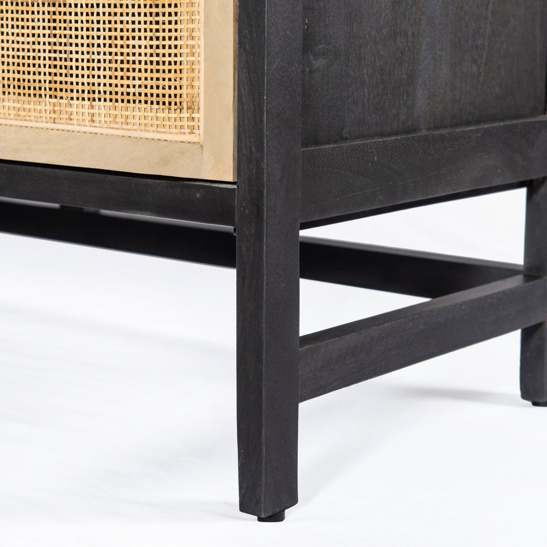 CAPRICE BLACK WASH MANGO + CANE SIDEBOARD