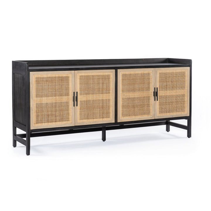 CAPRICE BLACK WASH MANGO + CANE SIDEBOARD