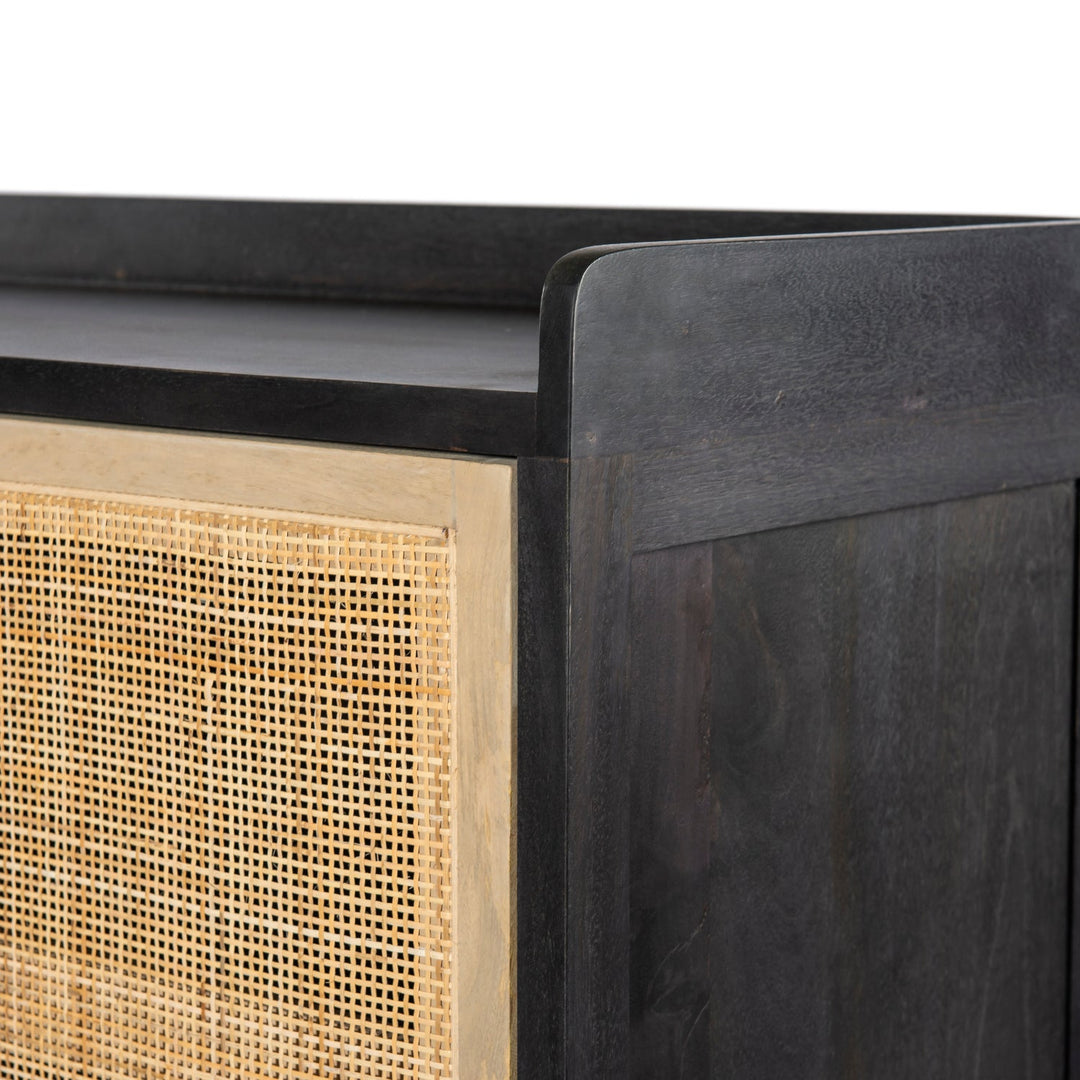 CAPRICE BLACK WASH MANGO + CANE SIDEBOARD