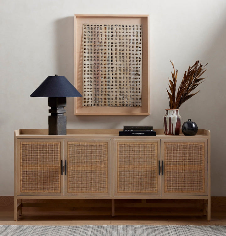 CAPRICE NATURAL MANGO WOOD + CANE SIDEBOARD