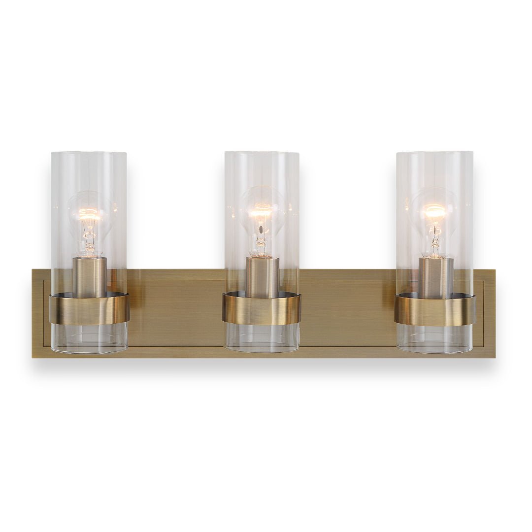 CARDIFF ANTIQUE BRASS VANITY LIGHT