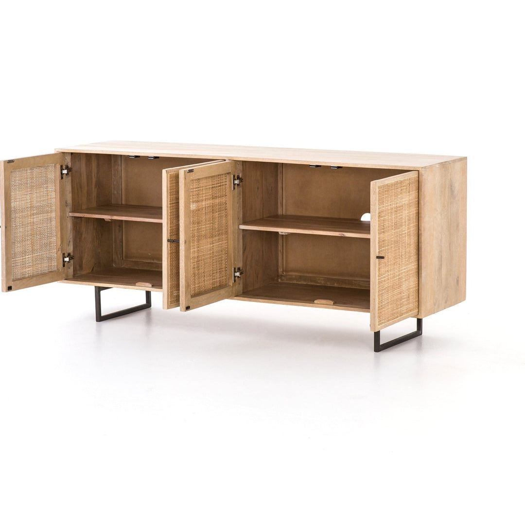 CARMEL NATURAL MANGO WOOD + CANE SIDEBOARD