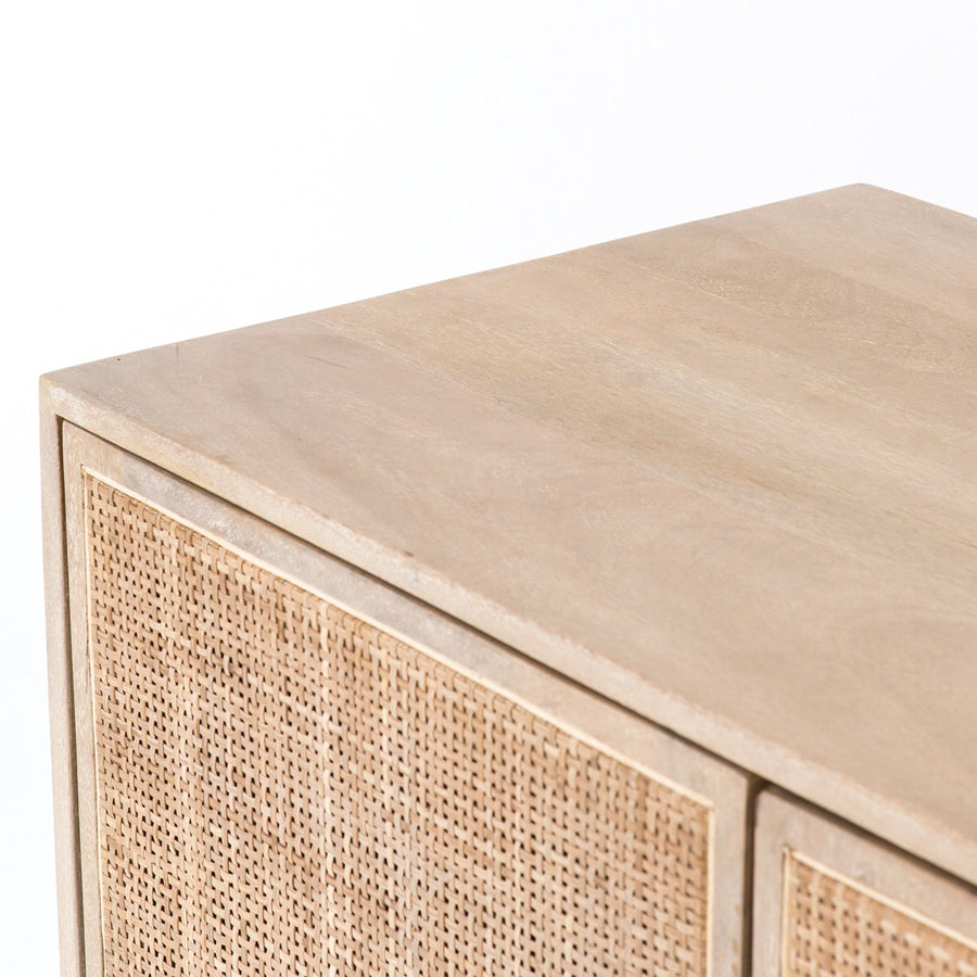 CARMEL NATURAL MANGO WOOD + CANE SIDEBOARD