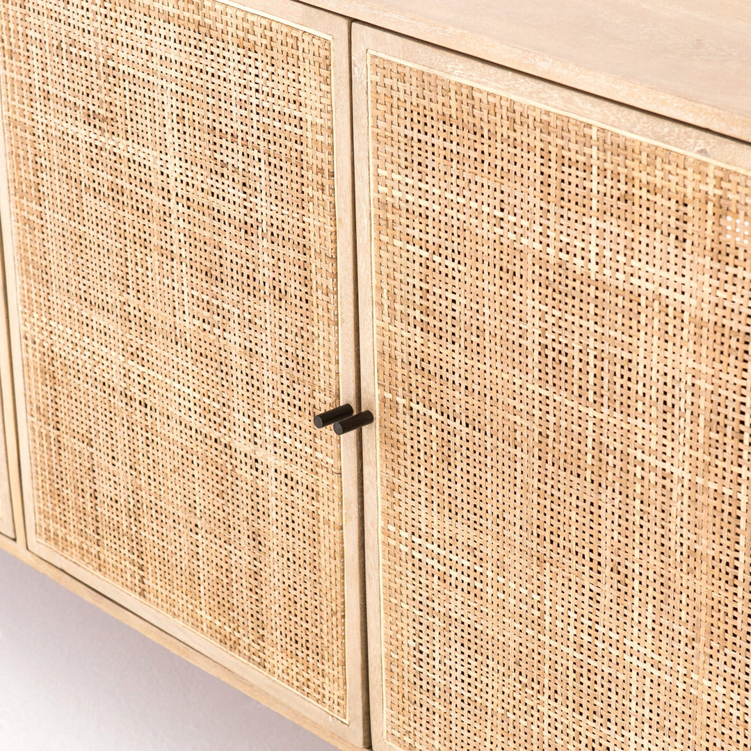 CARMEL NATURAL MANGO WOOD + CANE SIDEBOARD