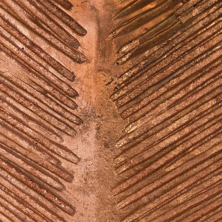 CARVED COPPER LEAF FLOOR SCULPTURES