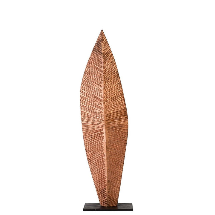 CARVED COPPER LEAF FLOOR SCULPTURES